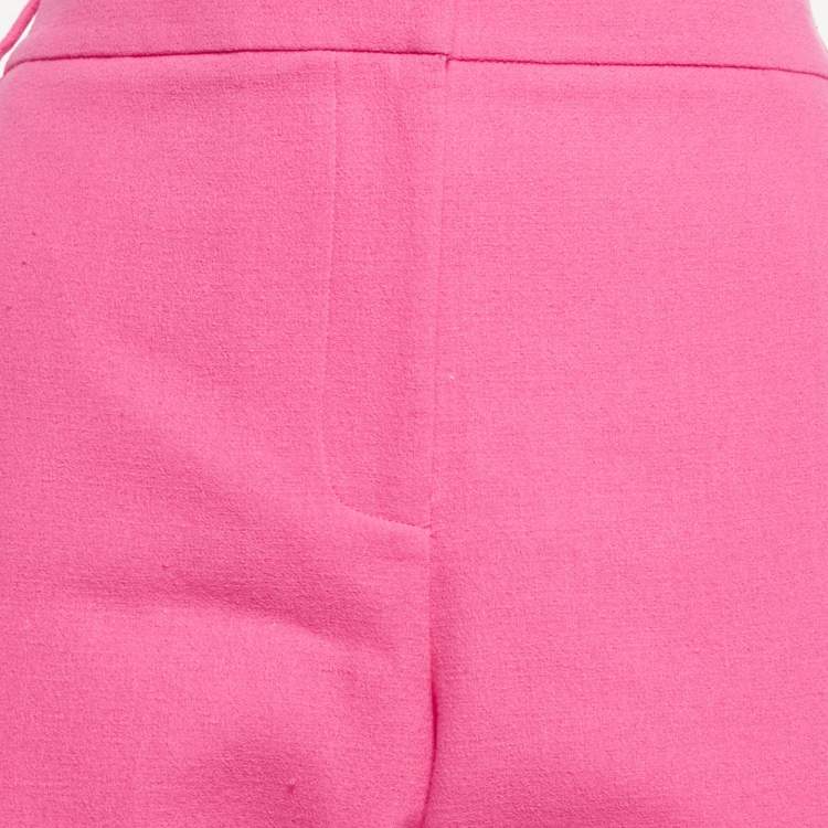 Pre Owned Tibi Pink Cotton Formal Trousers L