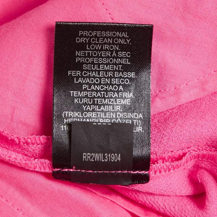 Pre Owned Tibi Pink Cotton Formal Trousers L