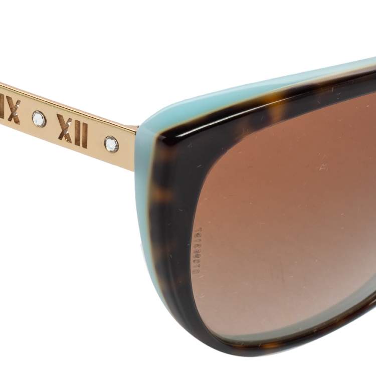 Pre Owned Tiffany & Co. Brown TF 4094 - B Gradient Cat Eye Sunglasses