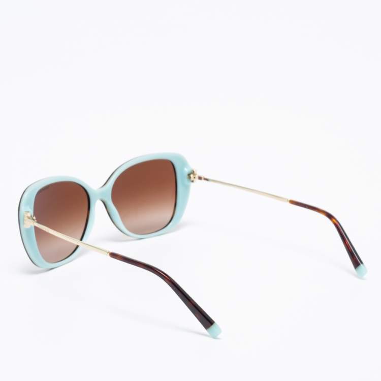 Pre Owned Tiffany & Co. Brown/Blue TF4156 Rectangle Gradient Sunglasses