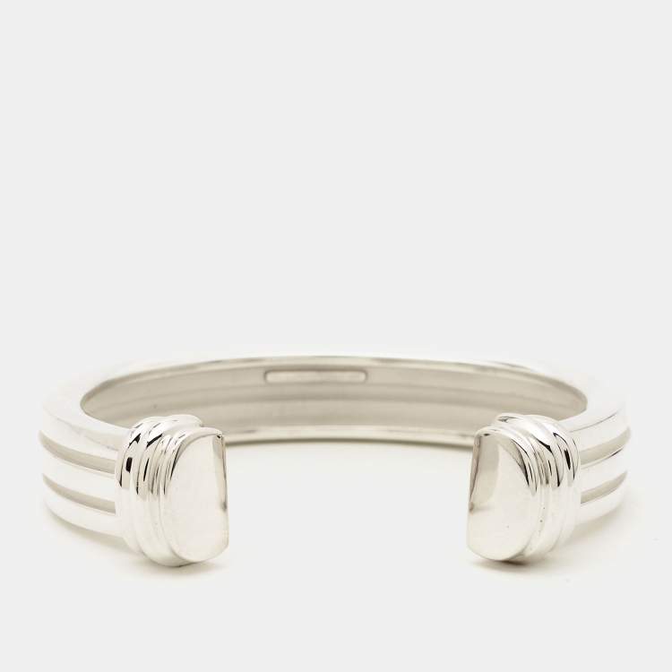 Pre Owned Tiffany & Co. Atlas Groove Sterling Silver Cuff Bracelet
