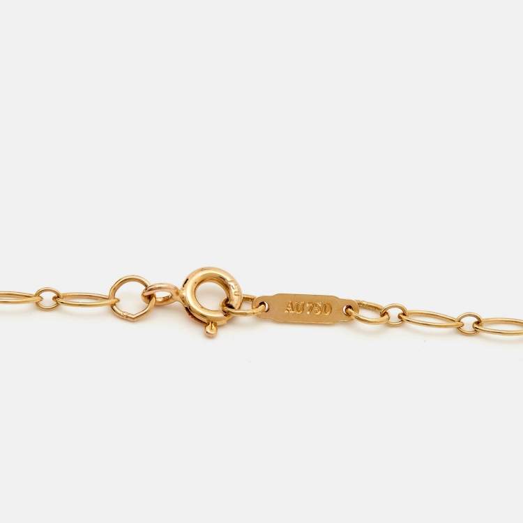 Pre Owned Tiffany & Co. Daisy Key Diamond 18K Rose Gold Long Pendant Necklace