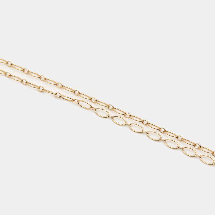 Pre Owned Tiffany & Co. Daisy Key Diamond 18K Rose Gold Long Pendant Necklace