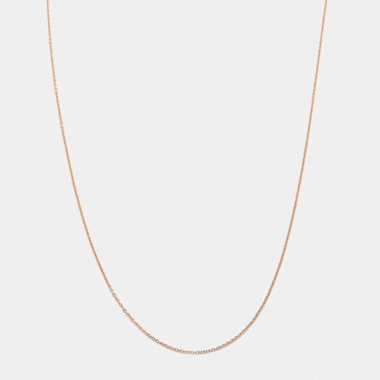 Pre Owned Tiffany & Co. 18k Rose Gold Pendant Chain