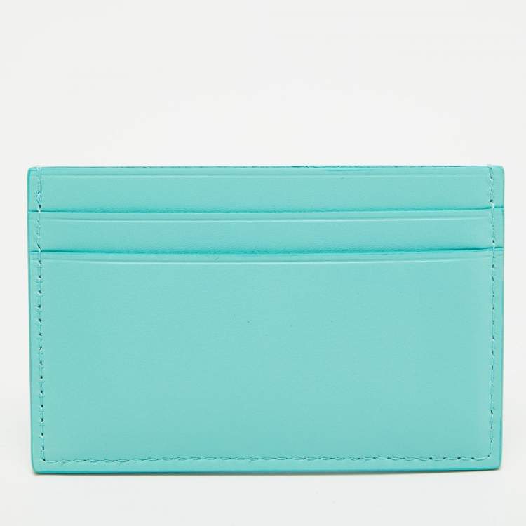 Pre Owned Tiffany & Co. Blue Leather Card Holder 
