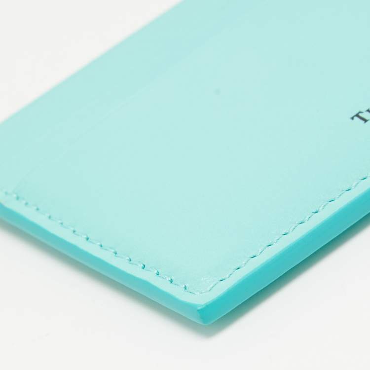 Pre Owned Tiffany & Co. Blue Leather Card Holder 