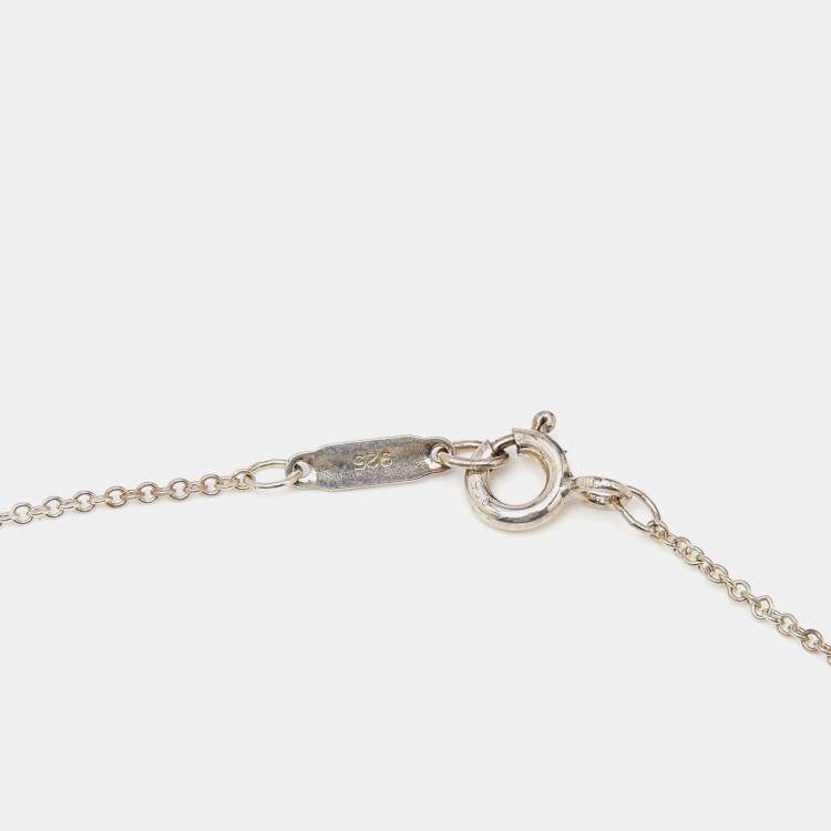 Pre Owned Tiffany & Co.  Heart Key Sterling Silver Necklace