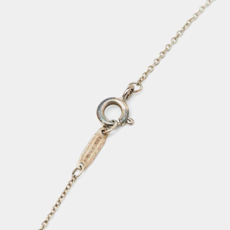 Pre Owned Tiffany & Co. Return To Tiffany Sterling Silver Heart Tag Pendant Necklace