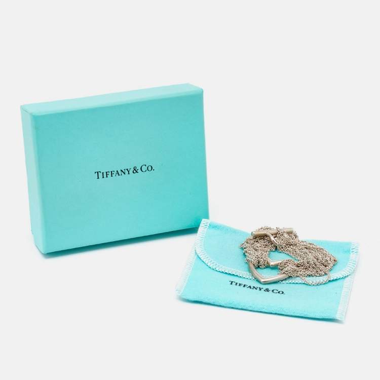 Pre Owned Tiffany & Co.  Heart Mesh Sterling SilverChain Multi Strand Silver Toggle Bracelet