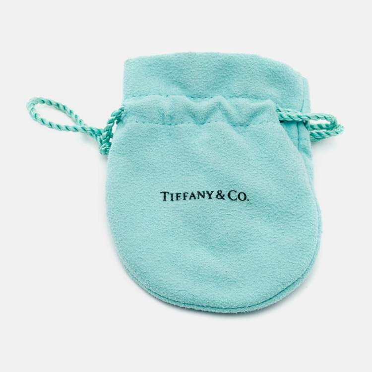 Pre Owned Tiffany & Co. Return To Tiffany Blue Enamel Double Heart Tag Sterling Silver Pendant Necklace