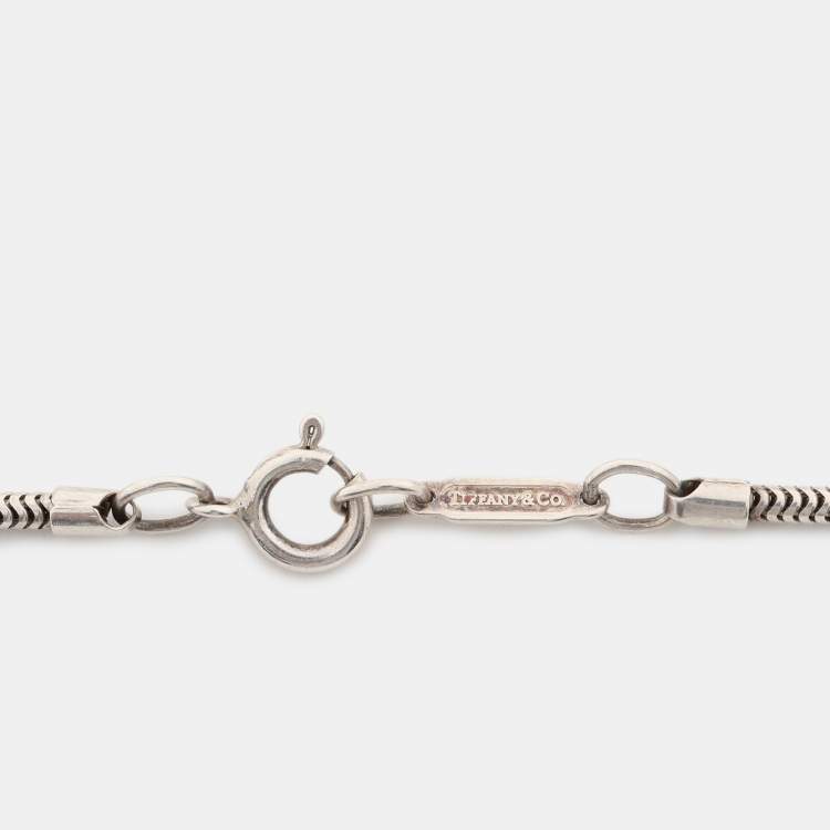 Pre Owned Tiffany & Co. Return To Tiffany Heart Tag Sterling Silver Pendant Necklace