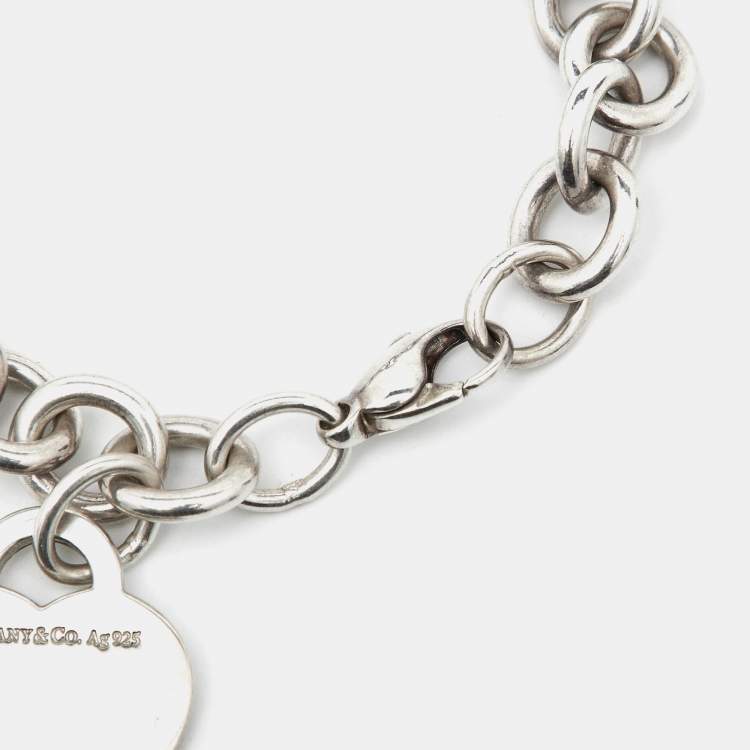 Pre Owned Tiffany & Co. Return to Tiffany Sterling Silver Heart Tag Bracelet