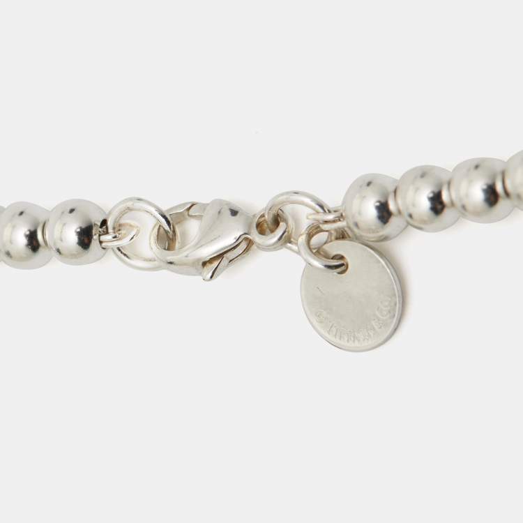 Pre Owned Tiffany & Co. Return To Tiffany Love Enamel Sterling Silver Bead Bracelet