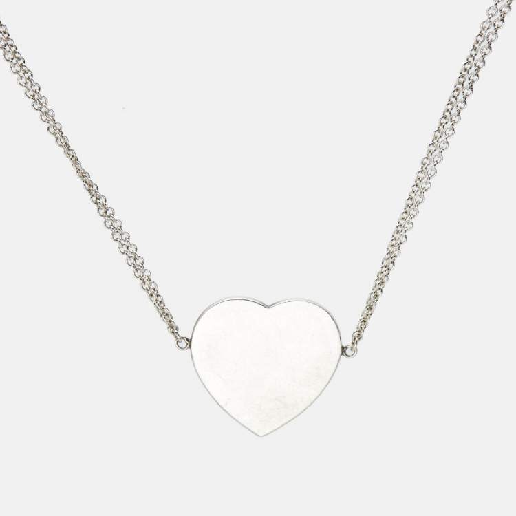 Pre Owned Tiffany & Co. Return To Tiffany Sterling Silver Heart Tag Bracelet