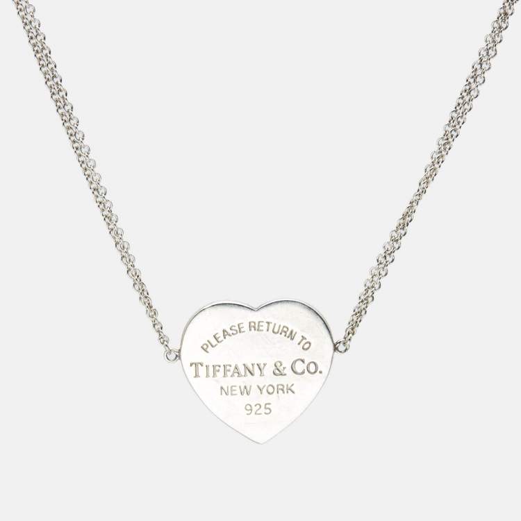 Pre Owned Tiffany & Co. Return To Tiffany Sterling Silver Heart Tag Bracelet