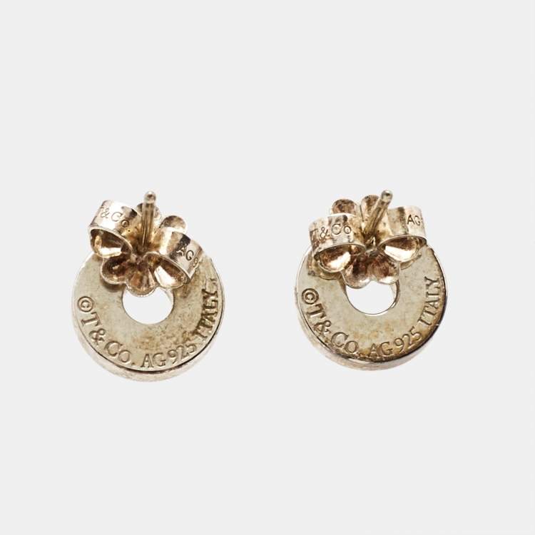 Pre Owned Tiffany & Co. 1837 Circle Sterling Silver Stud Earrings