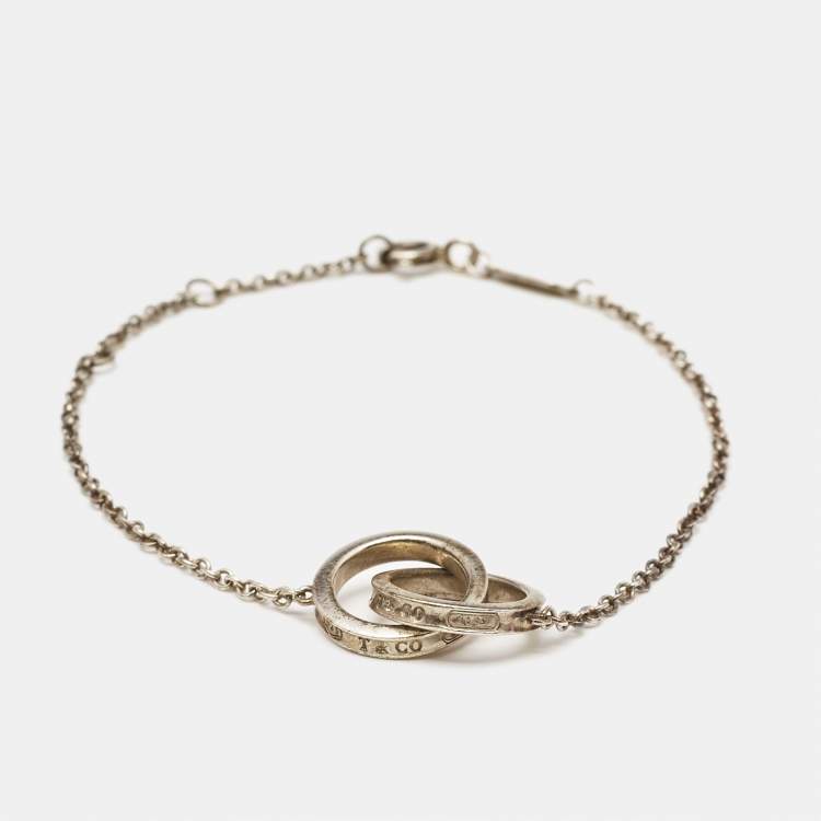 Pre Owned Tiffany & Co. 1837 Interlocking Circles Sterling Silver Bracelet