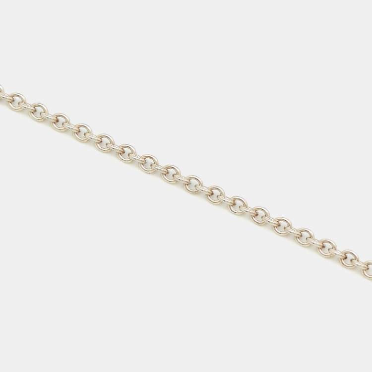 Pre Owned Tiffany & Co. Elsa Peretti Open Heart Sterling Silver Necklace