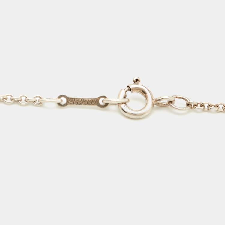 Pre Owned Tiffany & Co. Elsa Peretti Open Heart Sterling Silver Necklace