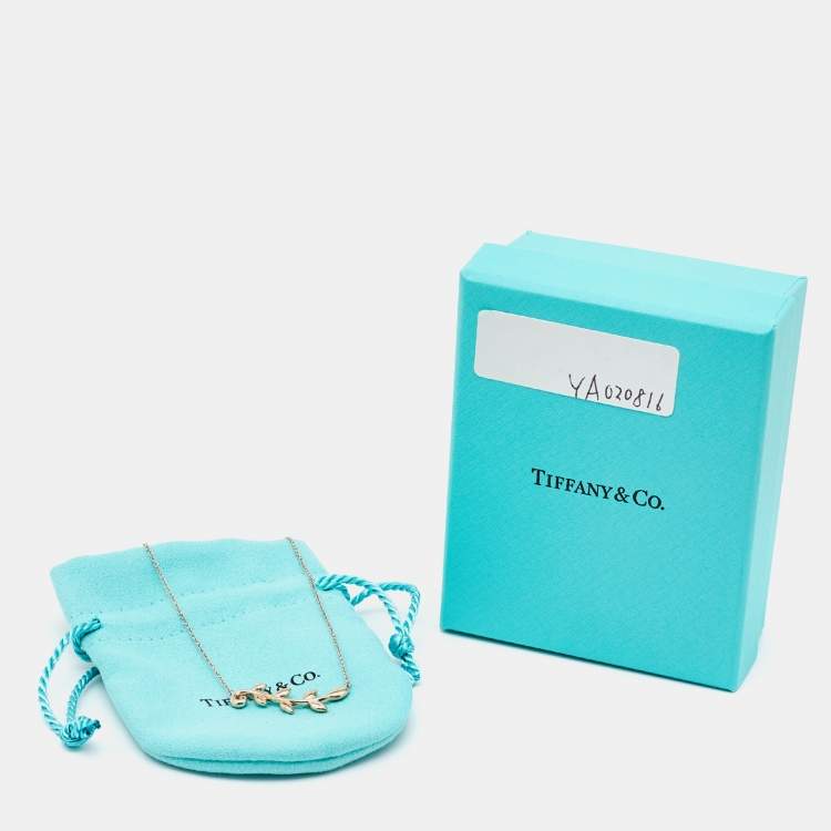 Pre Owned Tiffany & Co. Paloma Picasso Olive Leaf Sterling Silver Necklace