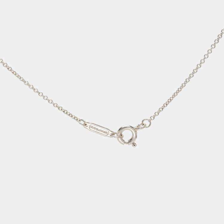 Pre Owned Tiffany & Co. Return To Tiffany Heart Tag Sterling Silver Pendant Necklace