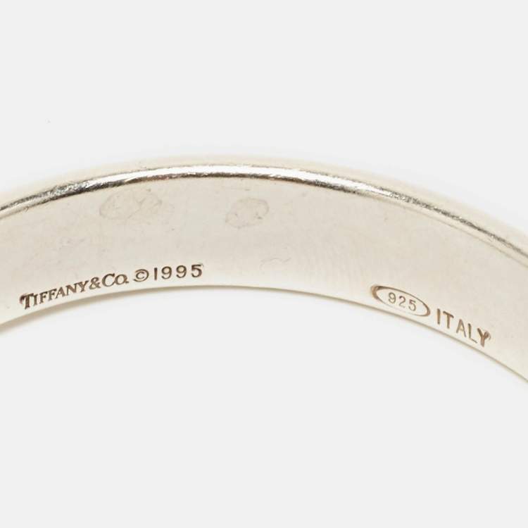 Pre Owned Tiffany & Co. Atlas Sterling Silver Open Cuff Bracelet