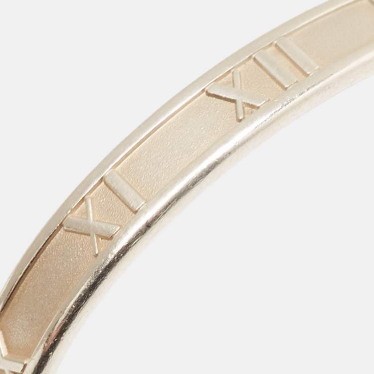 Pre Owned Tiffany & Co. Atlas Sterling Silver Open Cuff Bracelet