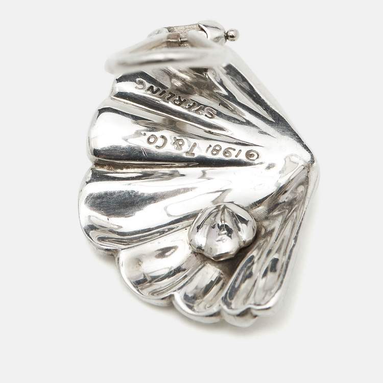 Pre Owned Tiffany & Co.  Shell Sterling Silver Earrings