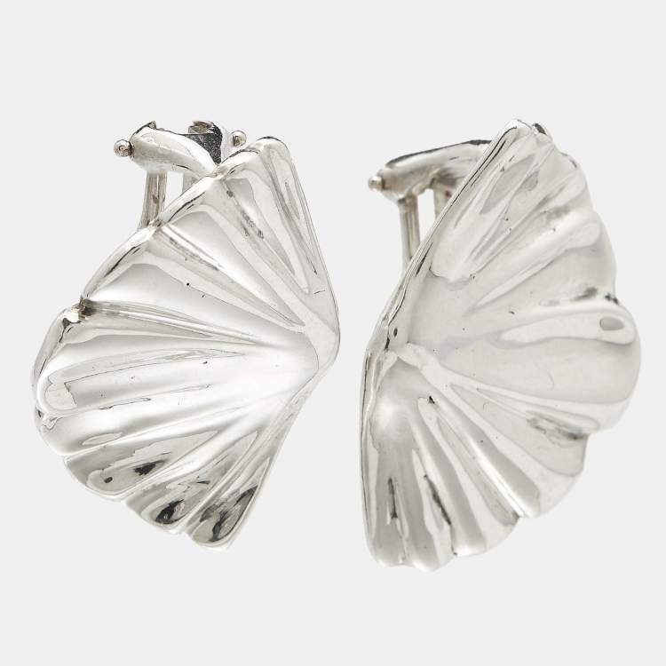 Pre Owned Tiffany & Co.  Shell Sterling Silver Earrings