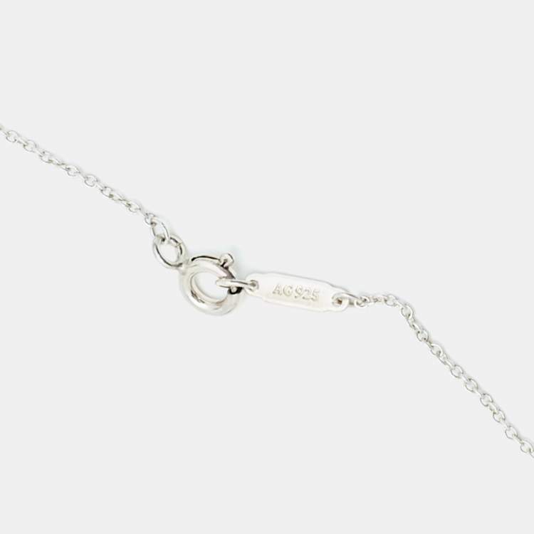 Pre Owned Tiffany & Co. Atlas Pierced Sterling Silver Pendant Necklace