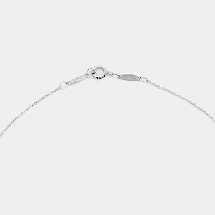 Pre Owned Tiffany & Co. Elsa Peretti Round Disc Sterling Silver Pendant Necklace