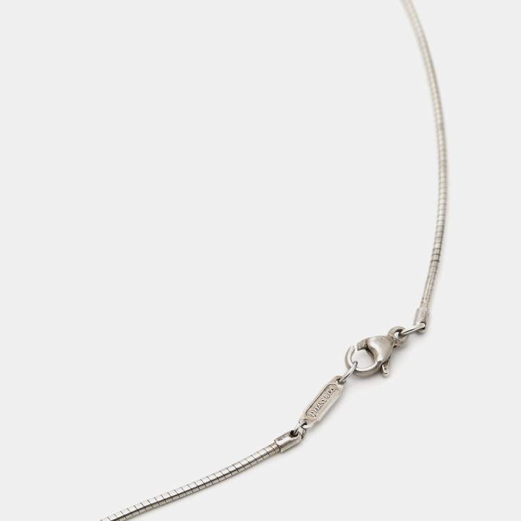 مملوكة مسبقًا Tiffany & Co. Round Heart Oval Link Sterling Silver Necklace