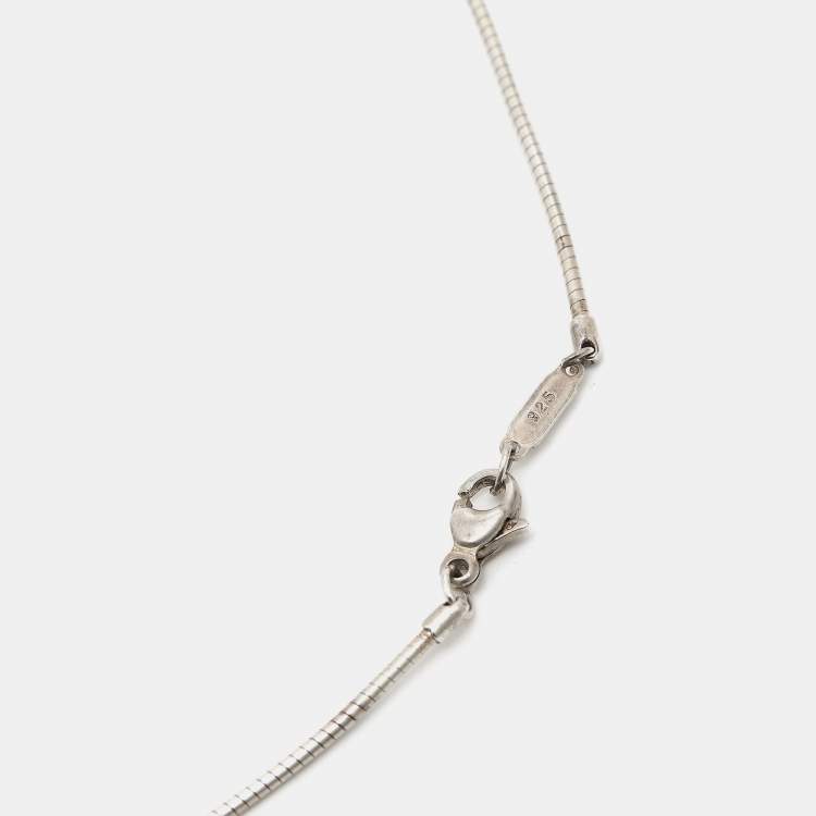 مملوكة مسبقًا Tiffany & Co. Round Heart Oval Link Sterling Silver Necklace