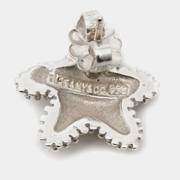 Pre Owned Tiffany & Co. Starfish Sterling Silver Earrings