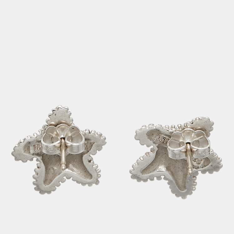 Pre Owned Tiffany & Co. Starfish Sterling Silver Earrings
