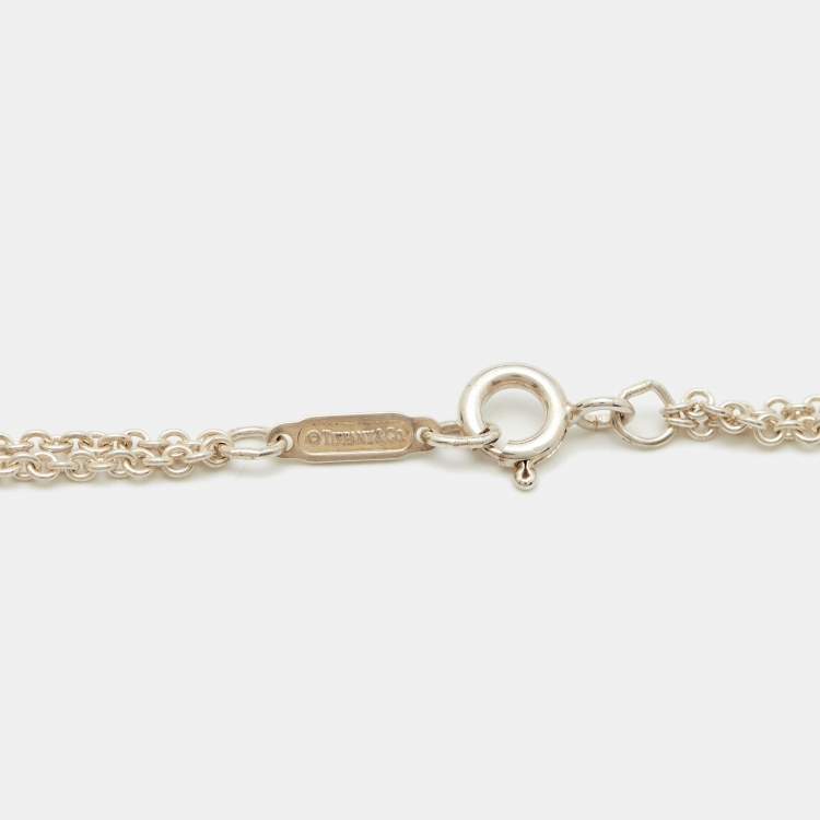 Pre Owned Tiffany & Co. Infinity Double Strand Sterling Silver Necklace