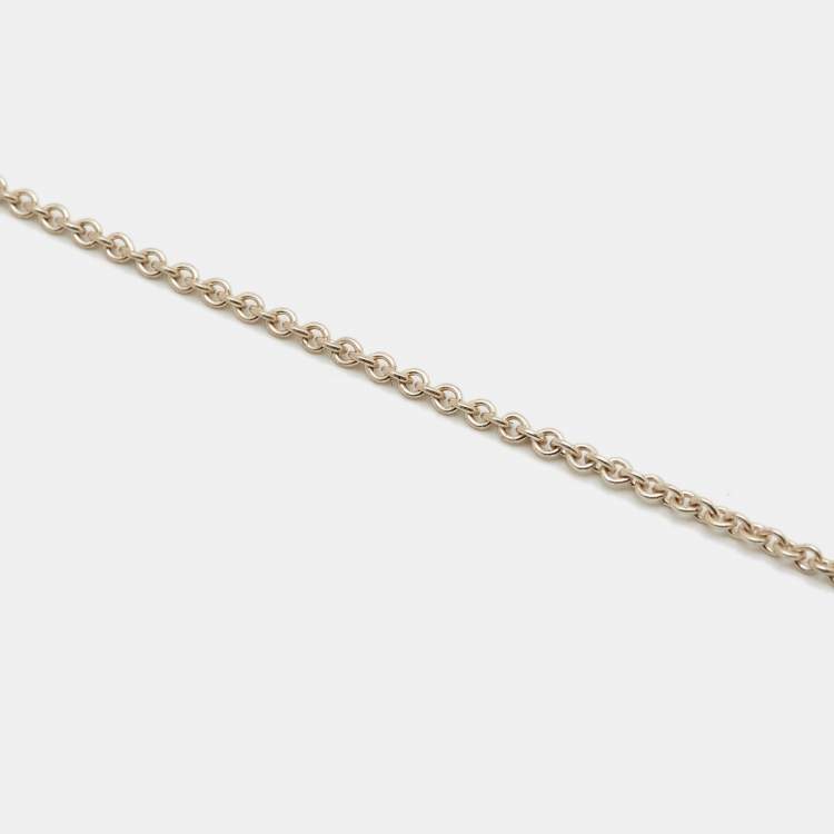 Pre Owned Tiffany & Co. Elsa Peretti Open Heart Sterling Silver Necklace