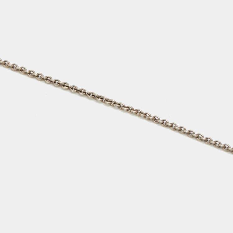 Pre Owned Tiffany & Co. Elsa Peretti Open Heart Sterling Silver Necklace