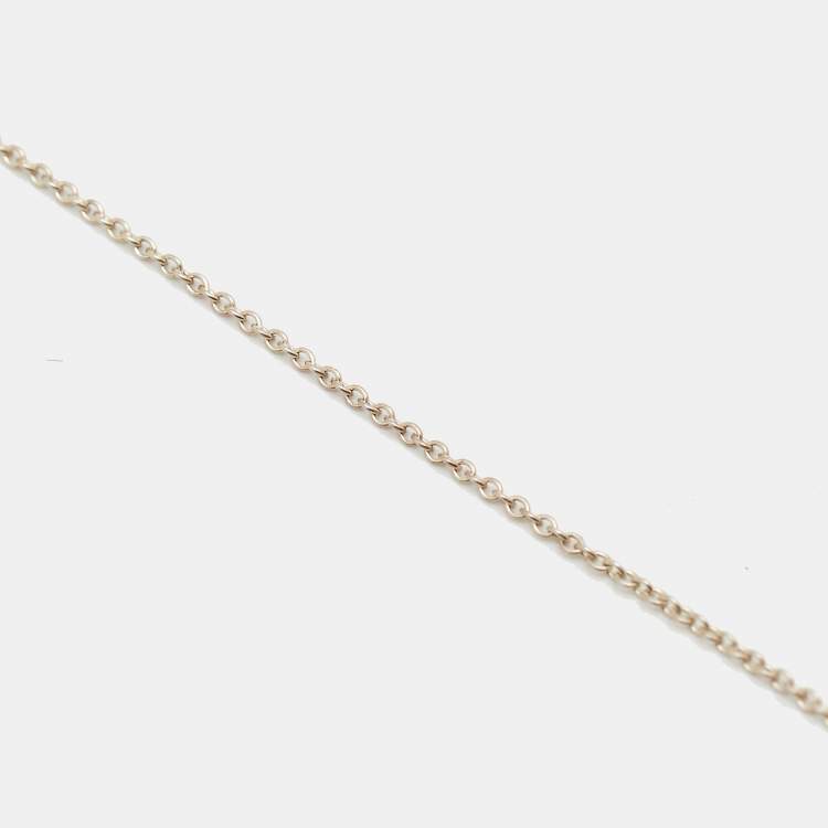 Pre Owned Tiffany & Co. Elsa Peretti Open Heart Sterling Silver Necklace