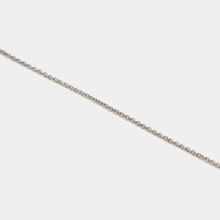 Pre Owned Tiffany & Co. Elsa Peretti Open Heart Sterling Silver Necklace