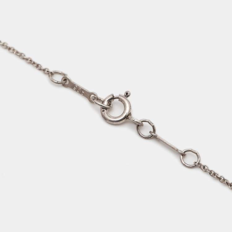 Pre Owned Tiffany & Co. Elsa Peretti Open Heart Sterling Silver Necklace