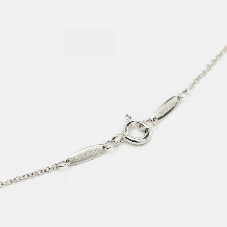 Pre Owned Tiffany & Co. Elsa Peretti Open Heart Sterling Silver Necklace