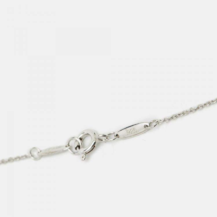 Pre Owned Tiffany & Co. Elsa Peretti Open Heart Sterling Silver Necklace