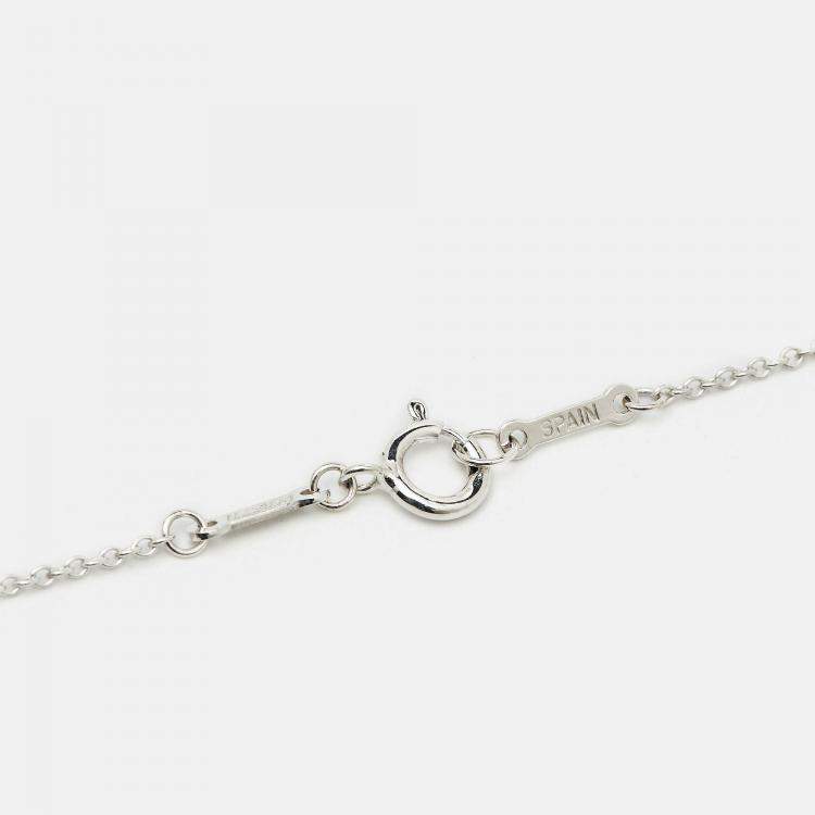 Pre Owned Tiffany & Co. Elsa Peretti Open Heart Sterling Silver Necklace