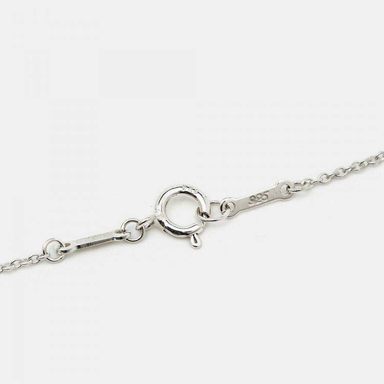 Pre Owned Tiffany & Co. Elsa Peretti Open Heart Sterling Silver Necklace