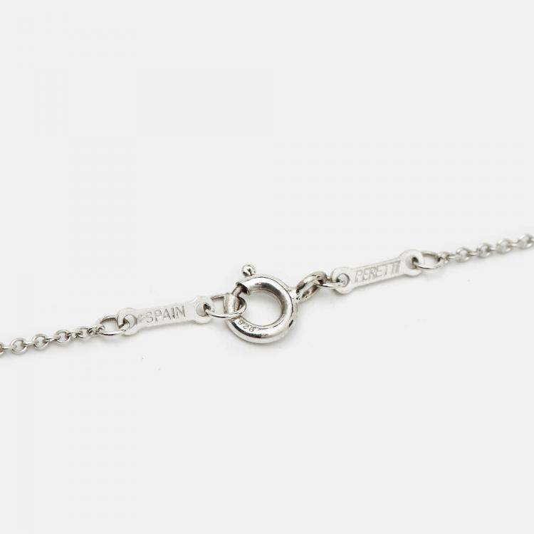 Pre Owned Tiffany & Co. Elsa Peretti Open Heart Sterling Silver Necklace