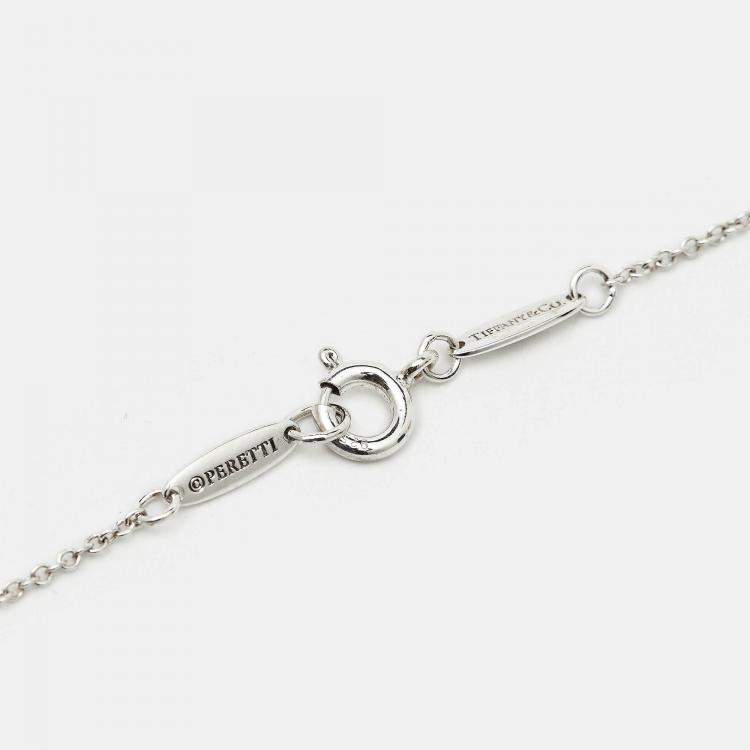 Pre Owned Tiffany & Co. Elsa Peretti Open Heart Sterling Silver Necklace