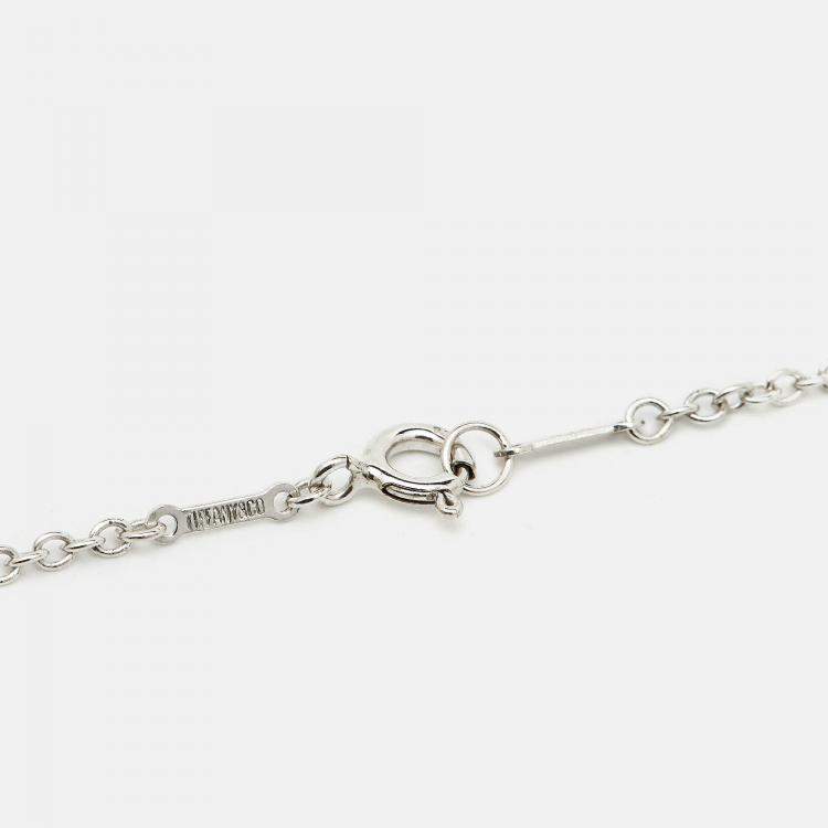 Pre Owned Tiffany & Co. Elsa Peretti Open Heart Sterling Silver Necklace