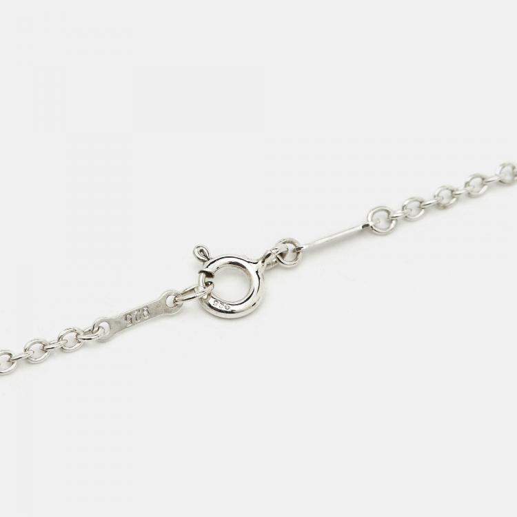 Pre Owned Tiffany & Co. Elsa Peretti Open Heart Sterling Silver Necklace