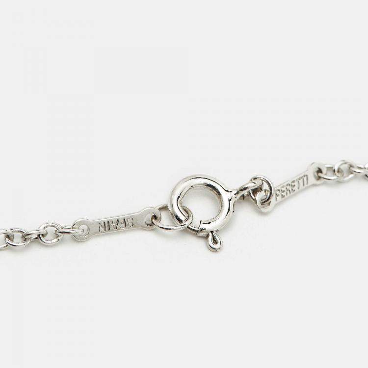 Pre Owned Tiffany & Co. Elsa Peretti Open Heart Sterling Silver Necklace